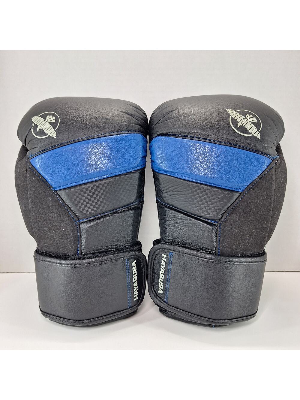 Hayabusa Tokushu T3 16oz Boxing Gloves Black Blue Hook & Loop Sparring Training